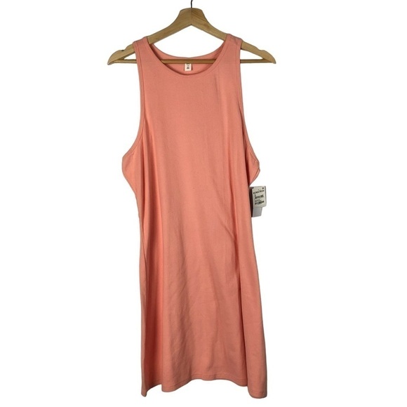 BP High Neck Sleeveless Ribbed Pink Pudding Mini Dress 1X - Picture 2 of 5